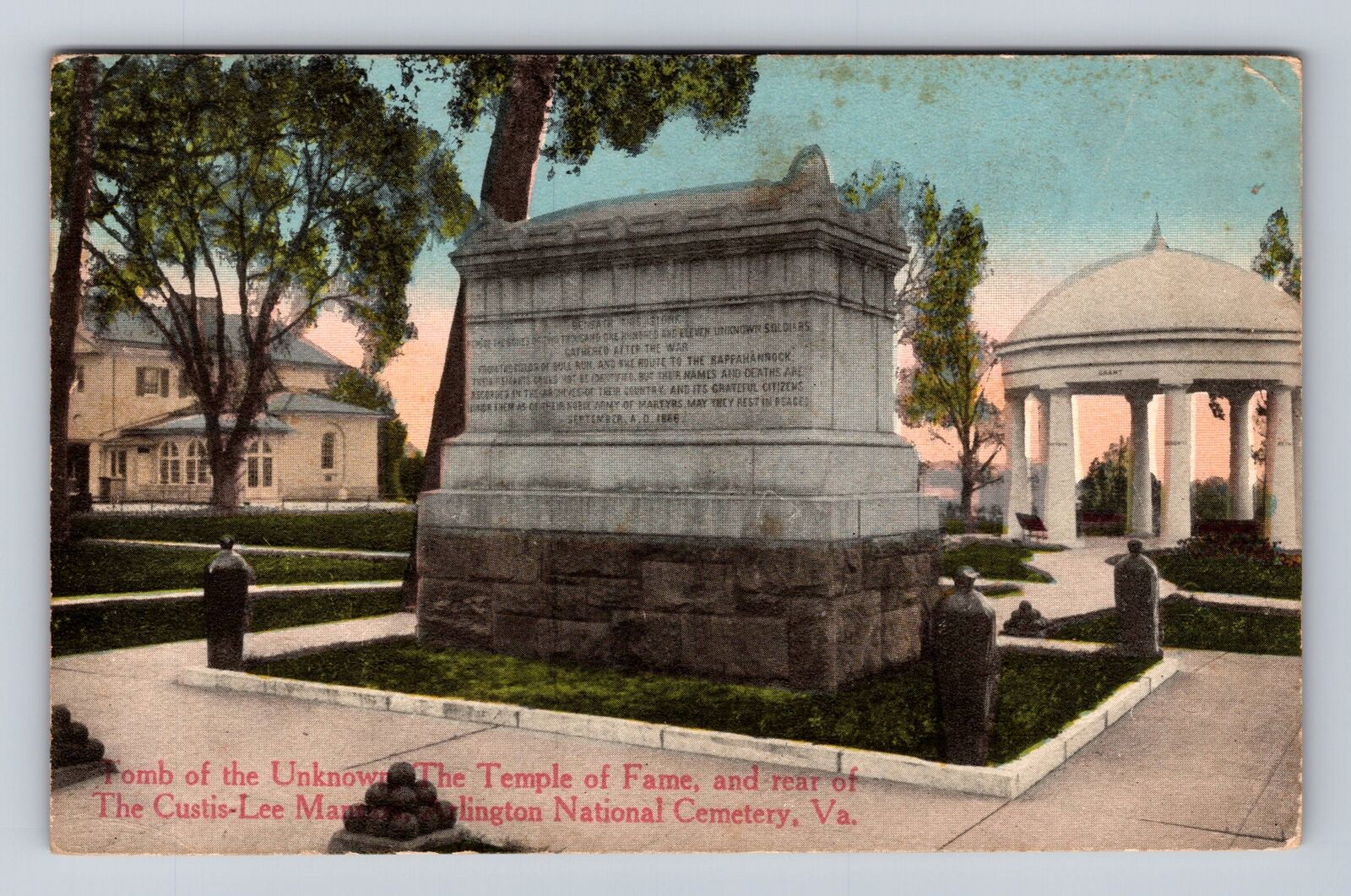 Arlington National Cemetery VA-Virginia, Tomb Of The Unknown, Vintage Postcard