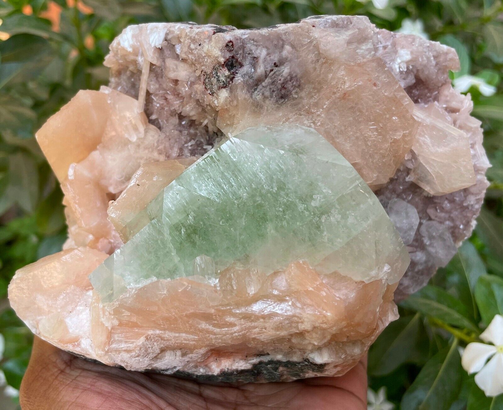 Green Apophyllite With Stilbite Rocks, Crystals And Mineral Specimens