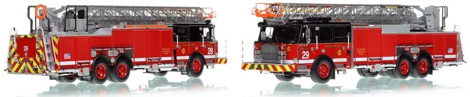Fire Replicas Chicago Fire Department 2020 E-ONE 100 FT Rear Mount - Truck Co 29
