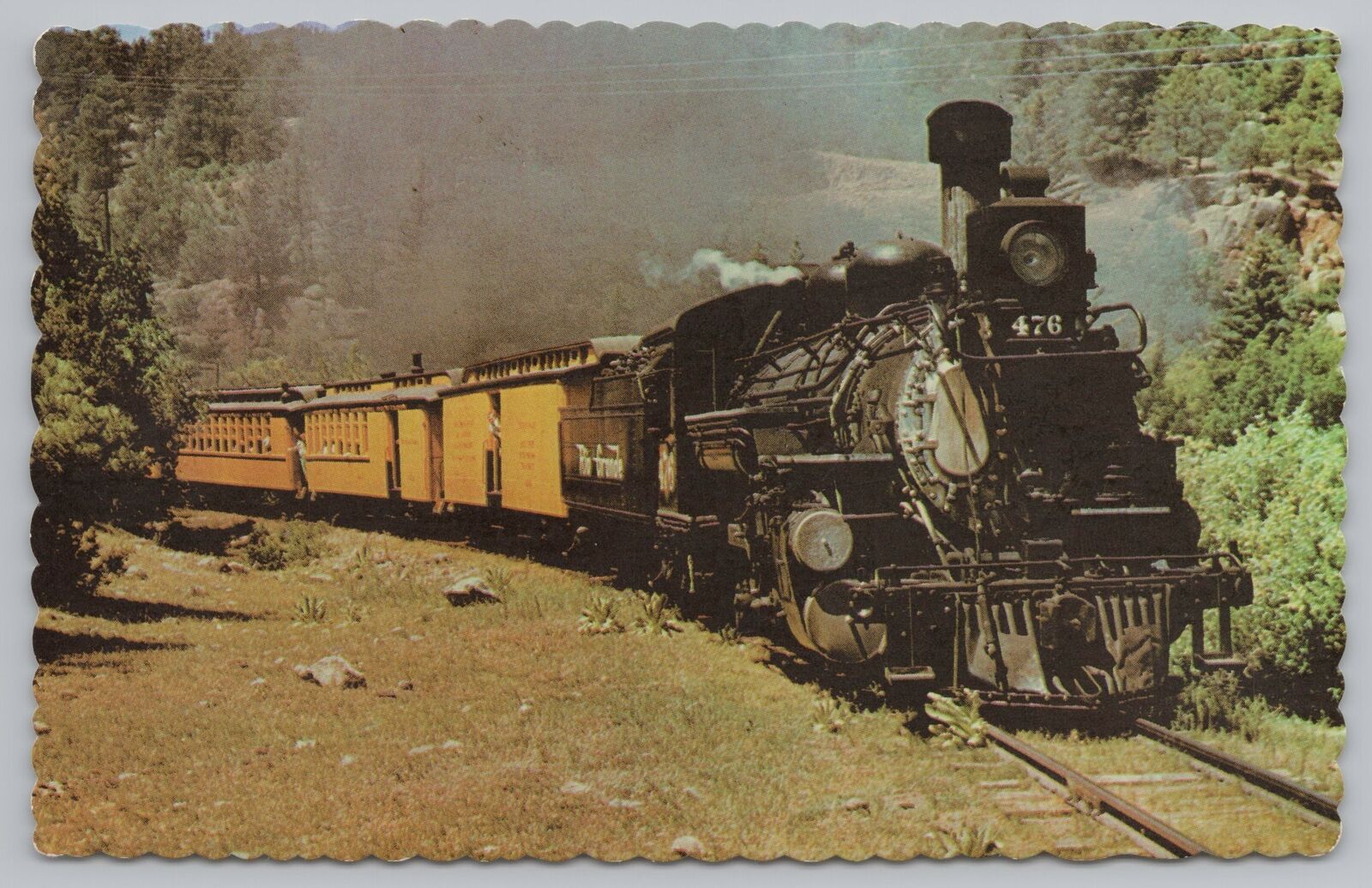 Transportation~Last Narrow Gauge~Freight & PassTrains~Colorado~Vintage Postcard