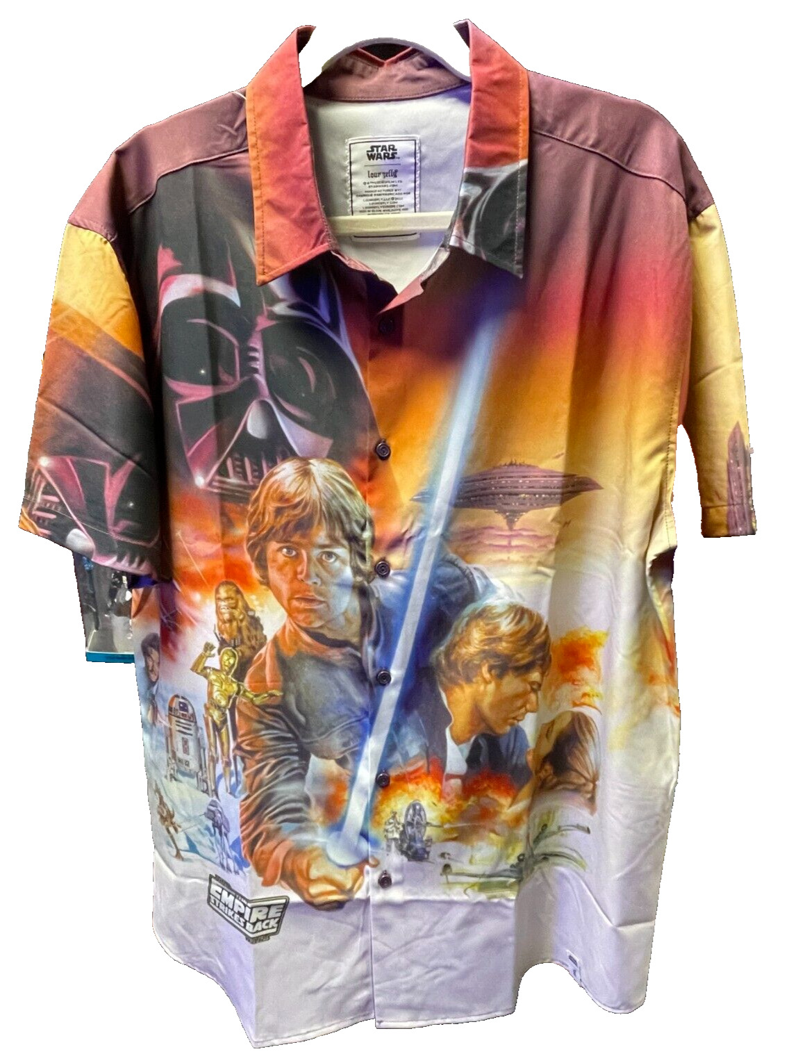 Loungefly Star Wars Empire Strikes Back Short-Sleeve Camp Shirt Size 2XL NEW