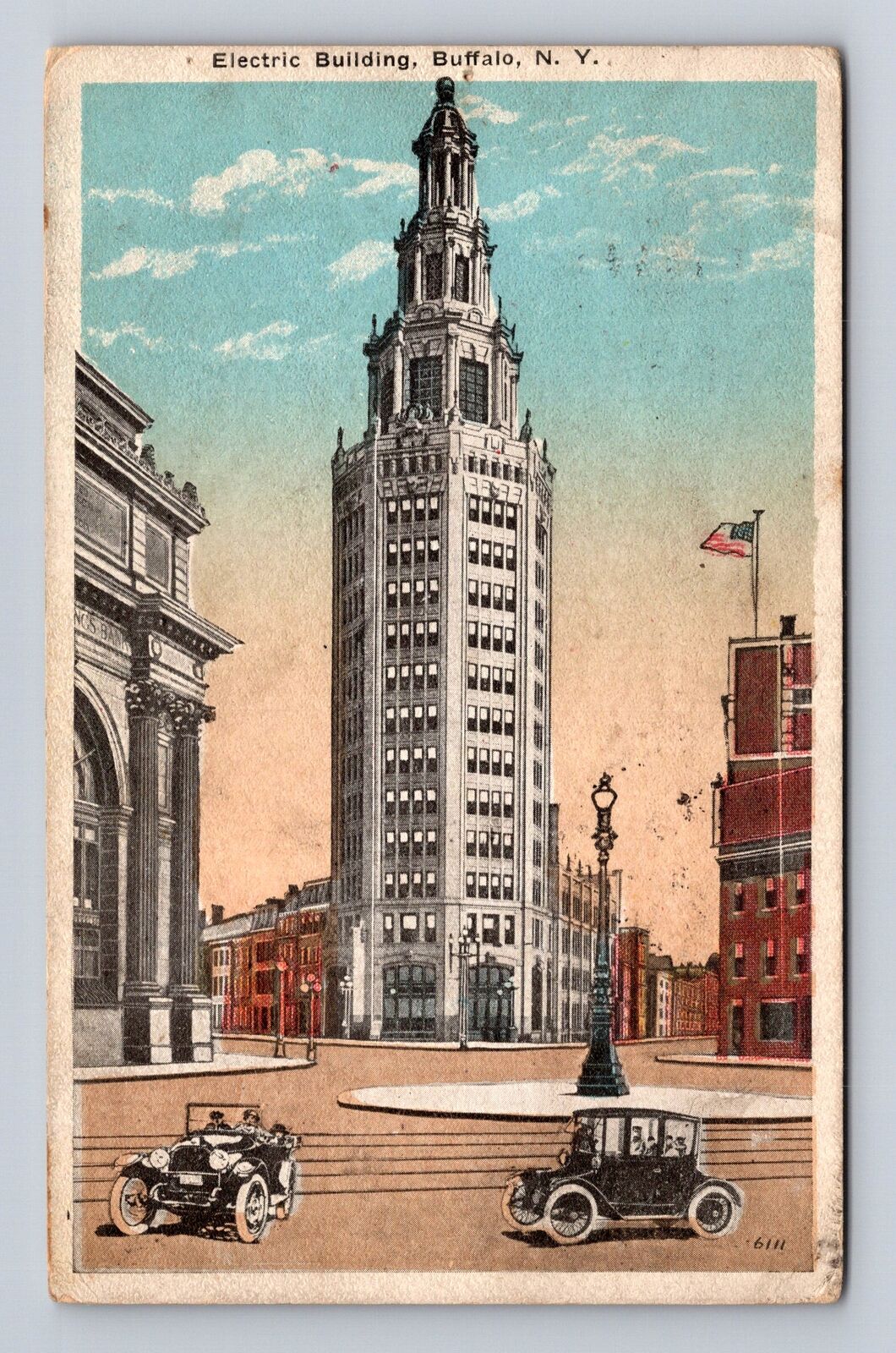 Buffalo NY- New York, Electric Building, Advertisement, Vintage c1918 Postcard