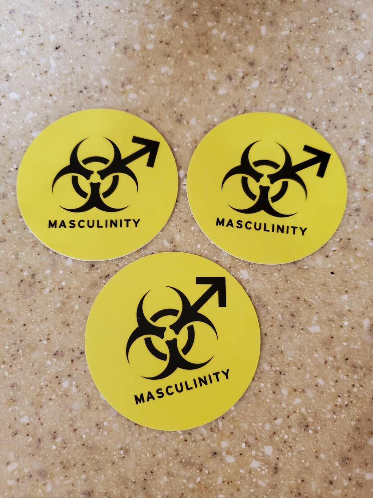 TOXIC MASCULINITY FUNNY BUMPER STICKERS Lot of 3