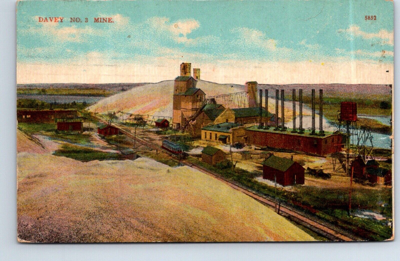 Postcard Missouri Prosperity Davey Mine No. 3 Jasper County posted 1911