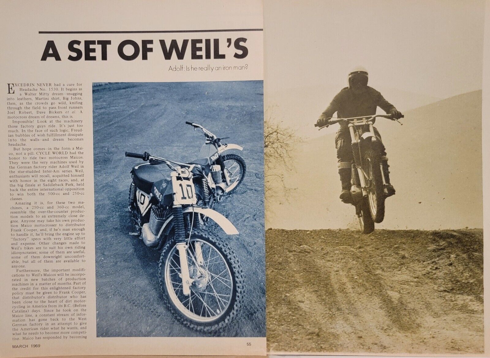 1969 Adolf Weils Maico Racing Motorcycles 3p article