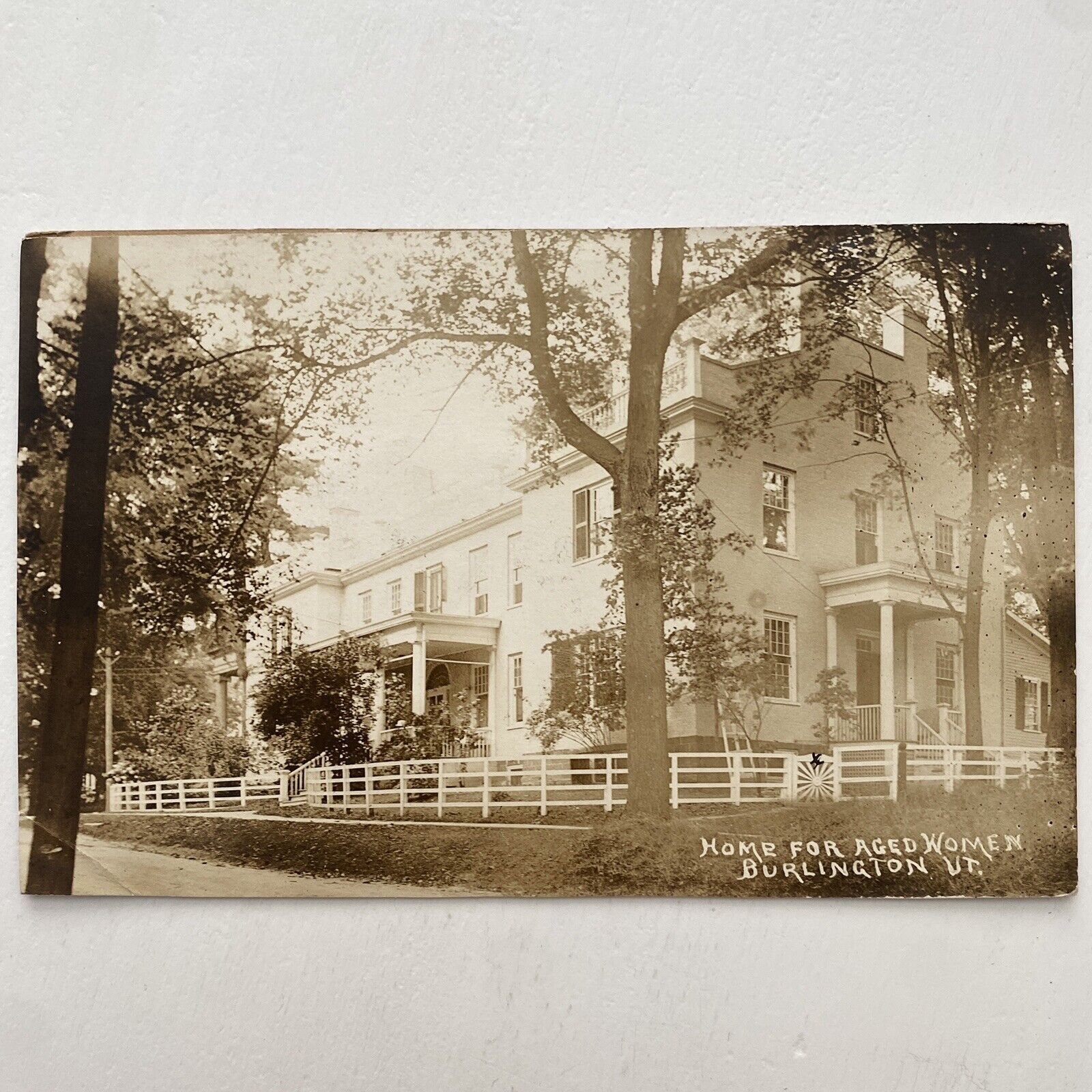 c1910\'s Home For Aged Women Burlington Vermont VT RPPC Photo Antique Postcard