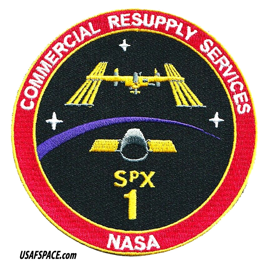 Authentic SPX-1-SPACEX CRS-1- NASA ISS RESUPPLY Mission-AB Emblem SPACE PATCH