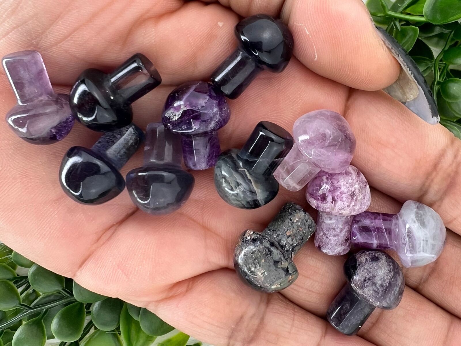 Purple Fluorite Mini Crystal Mushroom - Fairy Crystal Mushroom - 20MM Fluorite