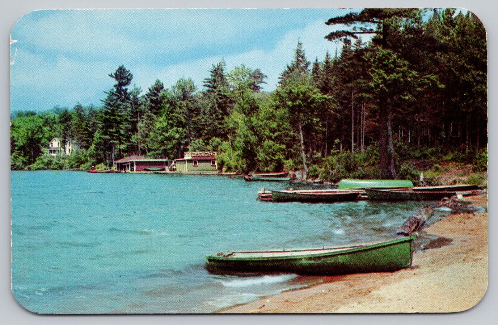 Postcard - Limekiln Lake - Inlet, New York - Shoreline, 1950s, Unposted (M7c)