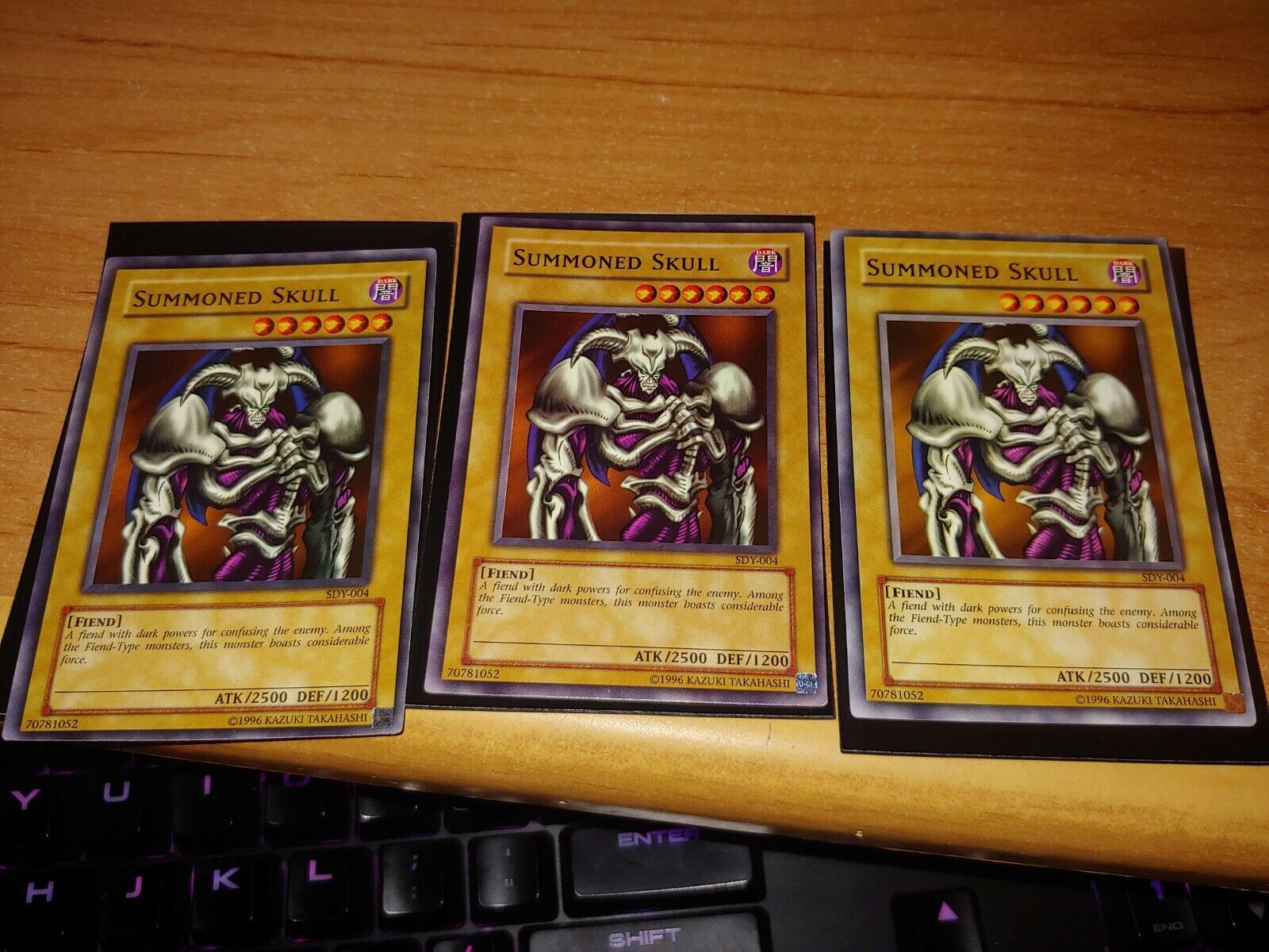 (3x) Yu-Gi-Oh TCG Summoned Skull SDY-004 Unlimited LP/NM