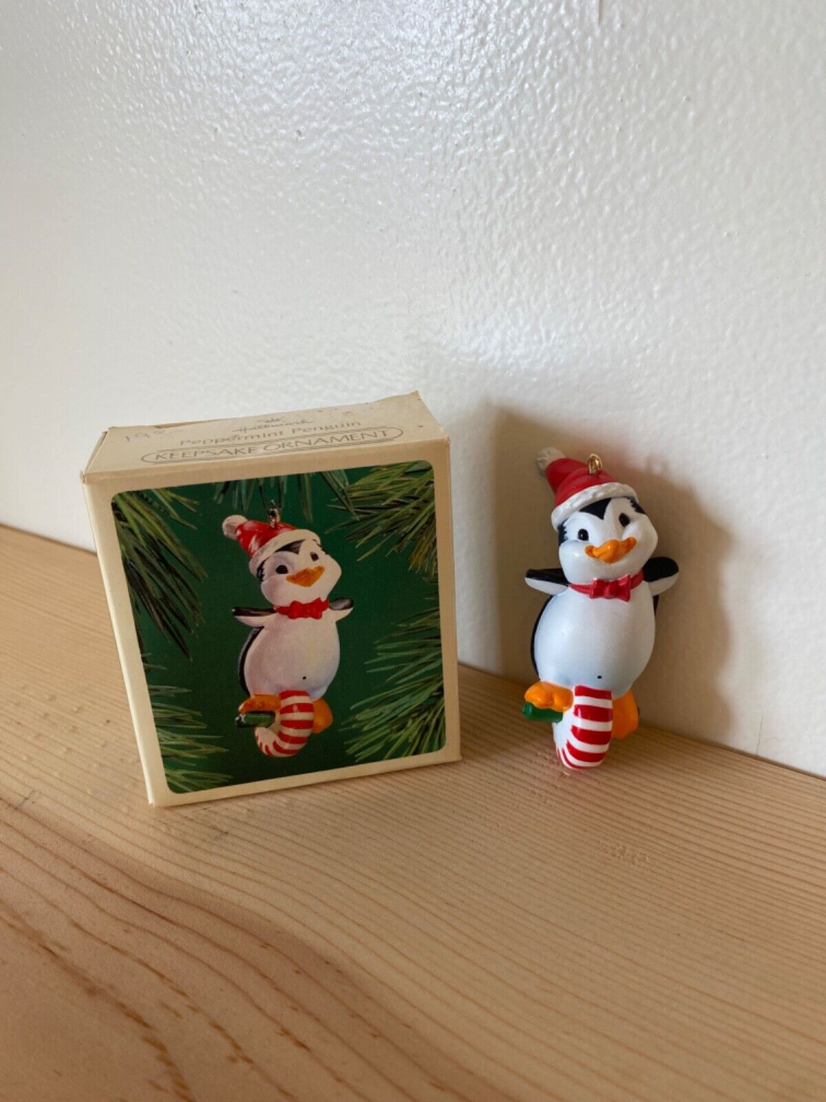 Vintage 1983 Hallmark Keepsake Christmas Ornament Peppermint Penguin Candy