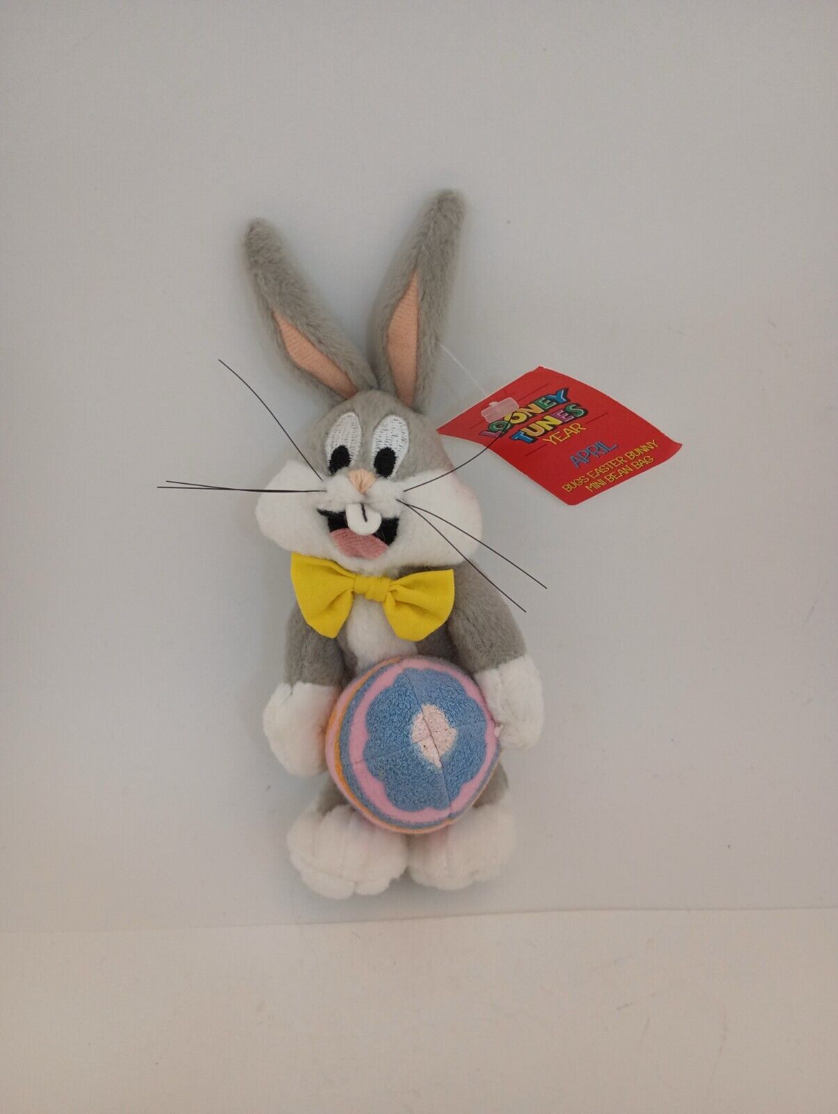 Vintage 1999 Looney Tunes Year April Bugs Easter Bunny Mini Bean Bag NWT