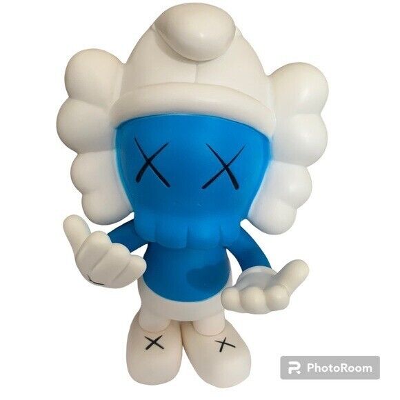 KAWS Kurfs Smurf inspired by his painting Collectible Figurine Sculpture