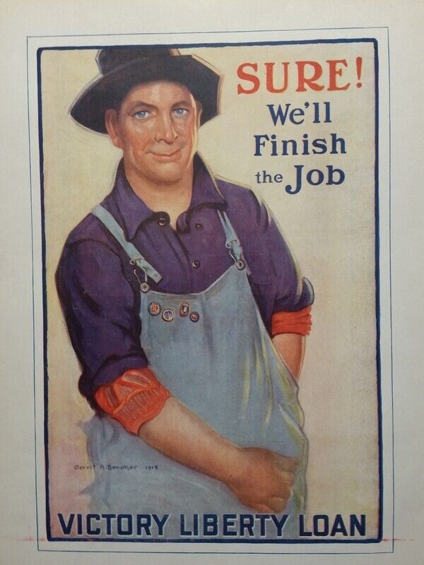 1919 WWI Liberty Loan Poster \