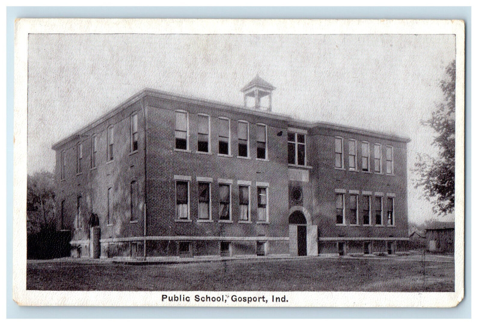 c1940s Public School Gosport Indiana IN Vintage Unposted Postcard