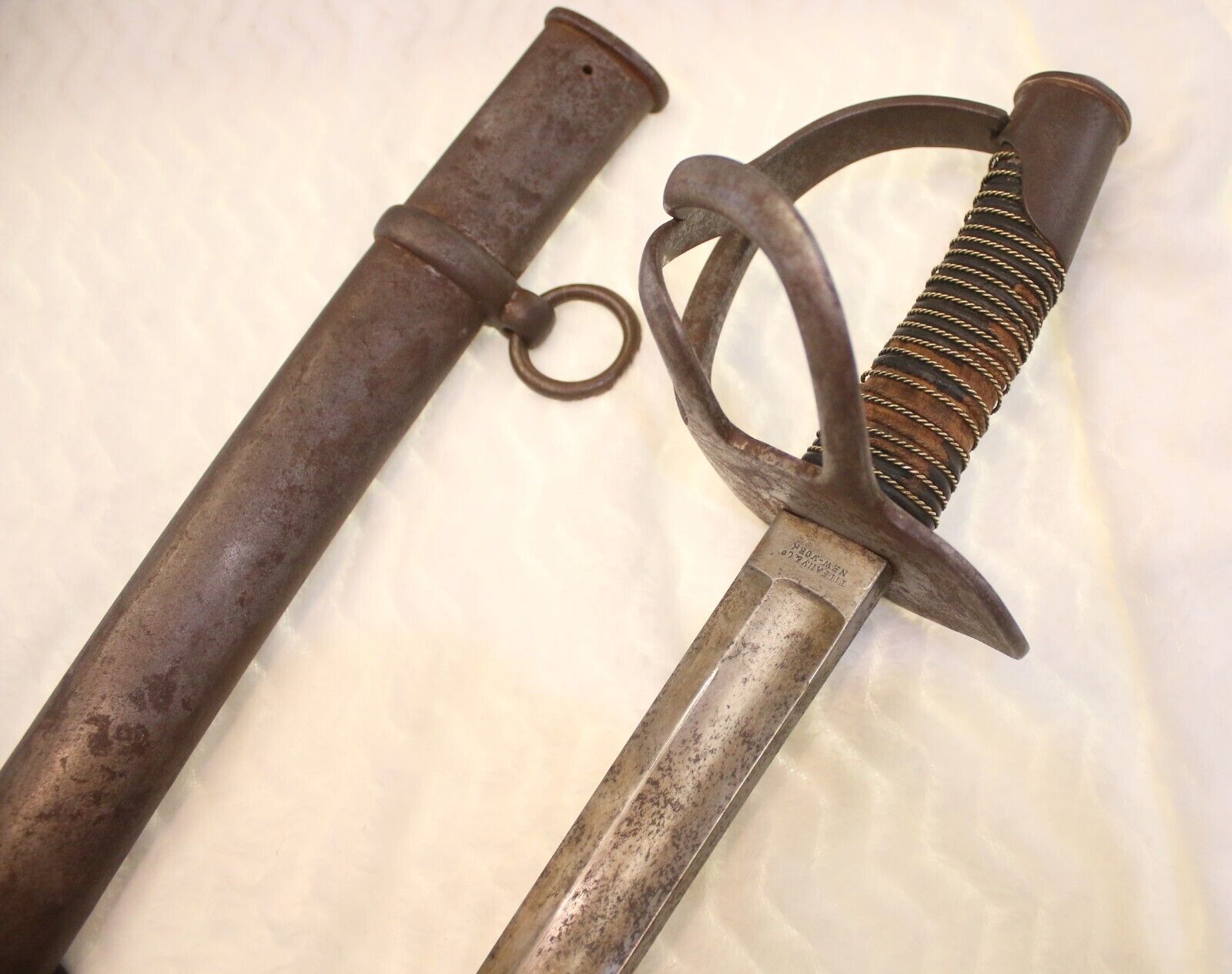 ANTIQUE 1840\'s TIFFANY TYPE II CIVIL WAR CAVALRY UNION SABER CURVED SWORD 41.5\