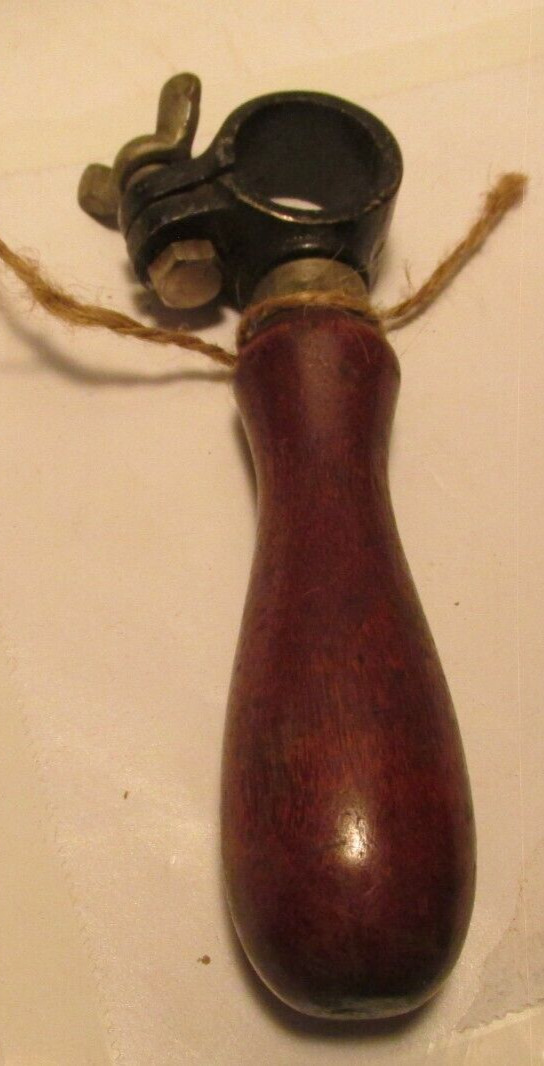antique old original  tool wood handle- bolt adjusts on some tool
