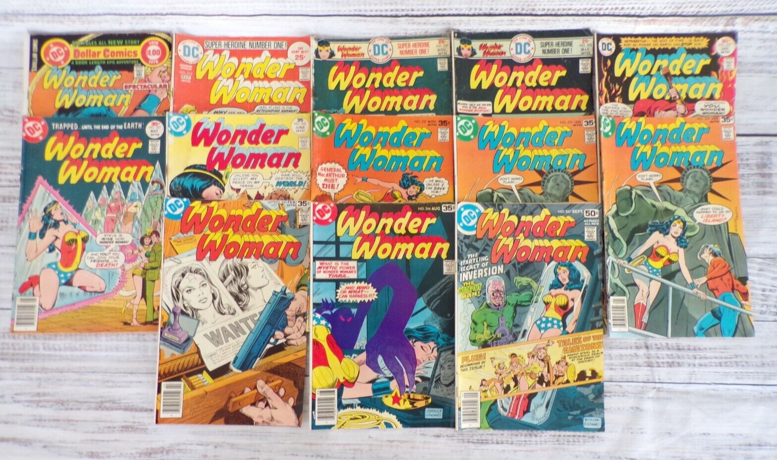 Wonder Woman Lot 13 DC Comics 78 Yearly 216 220 222 227 231-32 237 239-40 246-47
