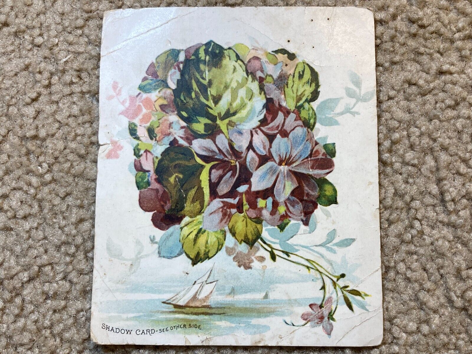 1896 Trade Card Lion Coffee Woolson Spice Co Toledo Shadow Picture Mrs Langtry