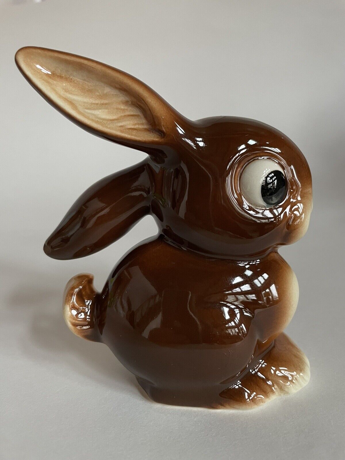 VTG Goebel West Germany Bunny Rabbit Figurine Brown Big Eyes