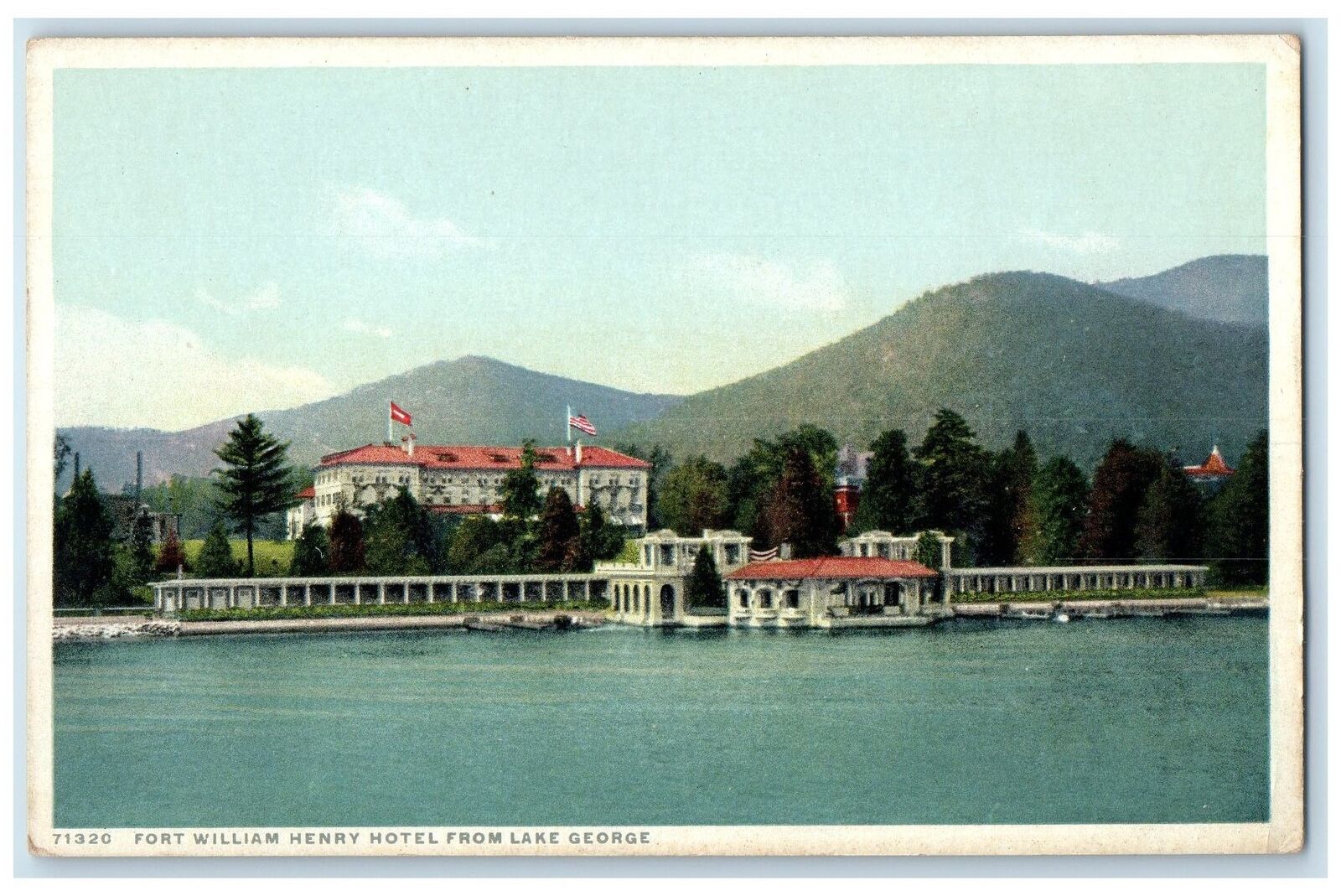 c1920\'s Fort William Henry Hotel From Lake George New York NY Unposted Postcard