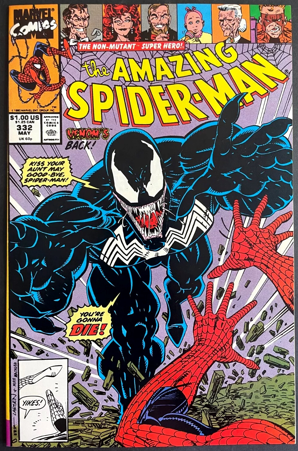 Amazing Spider-Man 332 Venom 1990 May Marvel Comics
