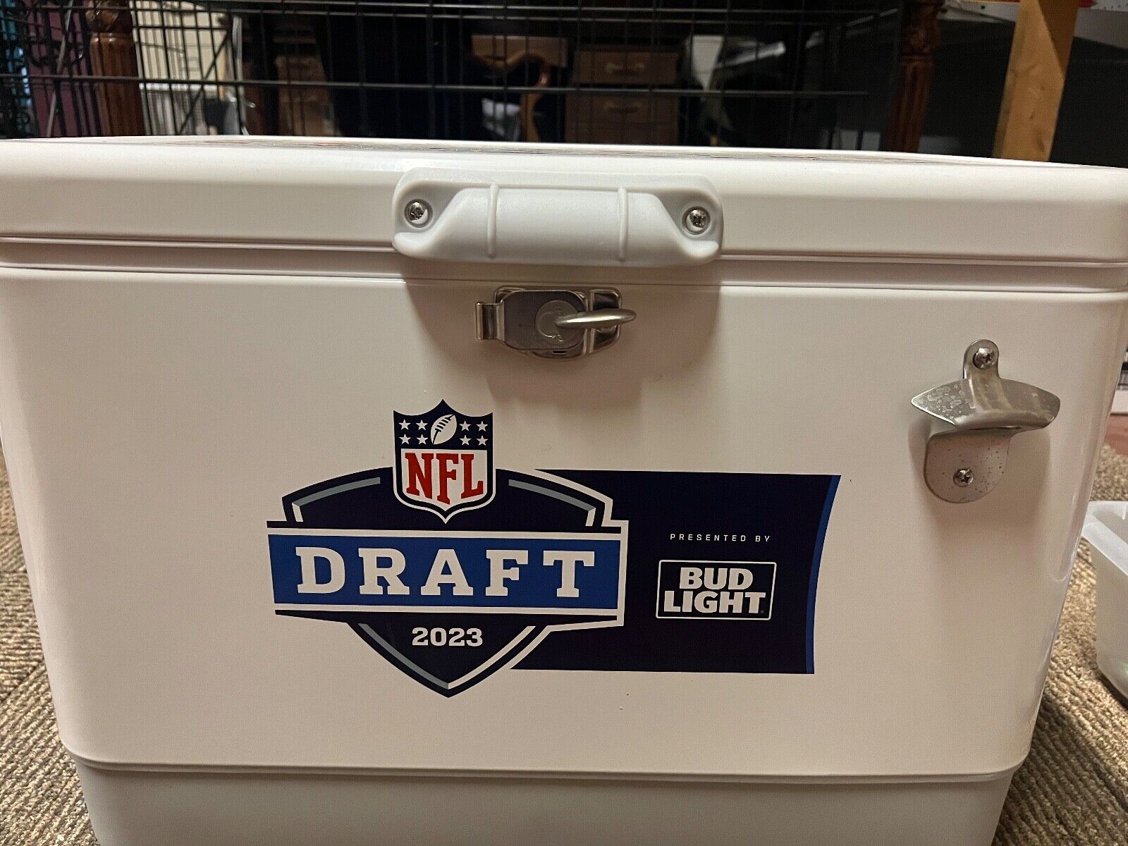 Rare Bud Light NFL 2023 Draft Cooler  Ice Chest w/ bottle opener 