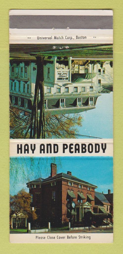 Matchbook Cover - Hay and Peabody Funeral Home Scarborough Portland ME 30 Strike