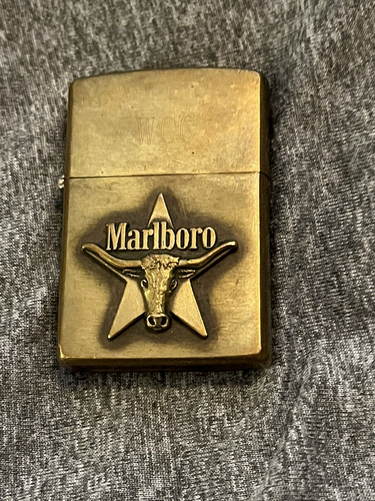 Vintage Marlboro Zippo Cigarette Lighter Brass J Bradford PA