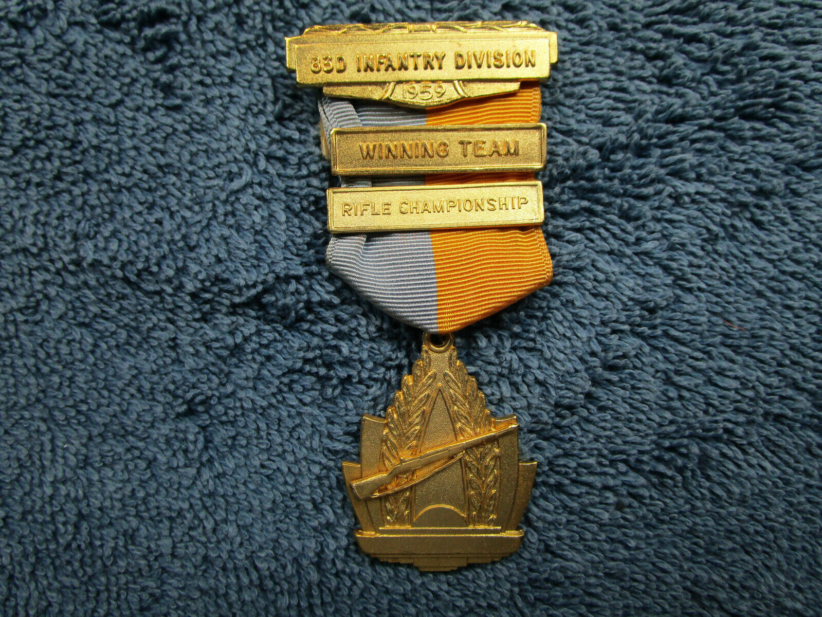 83D Infantry Division Winning Team Champion 1959 Army Rifle Medal Award 160-31EE