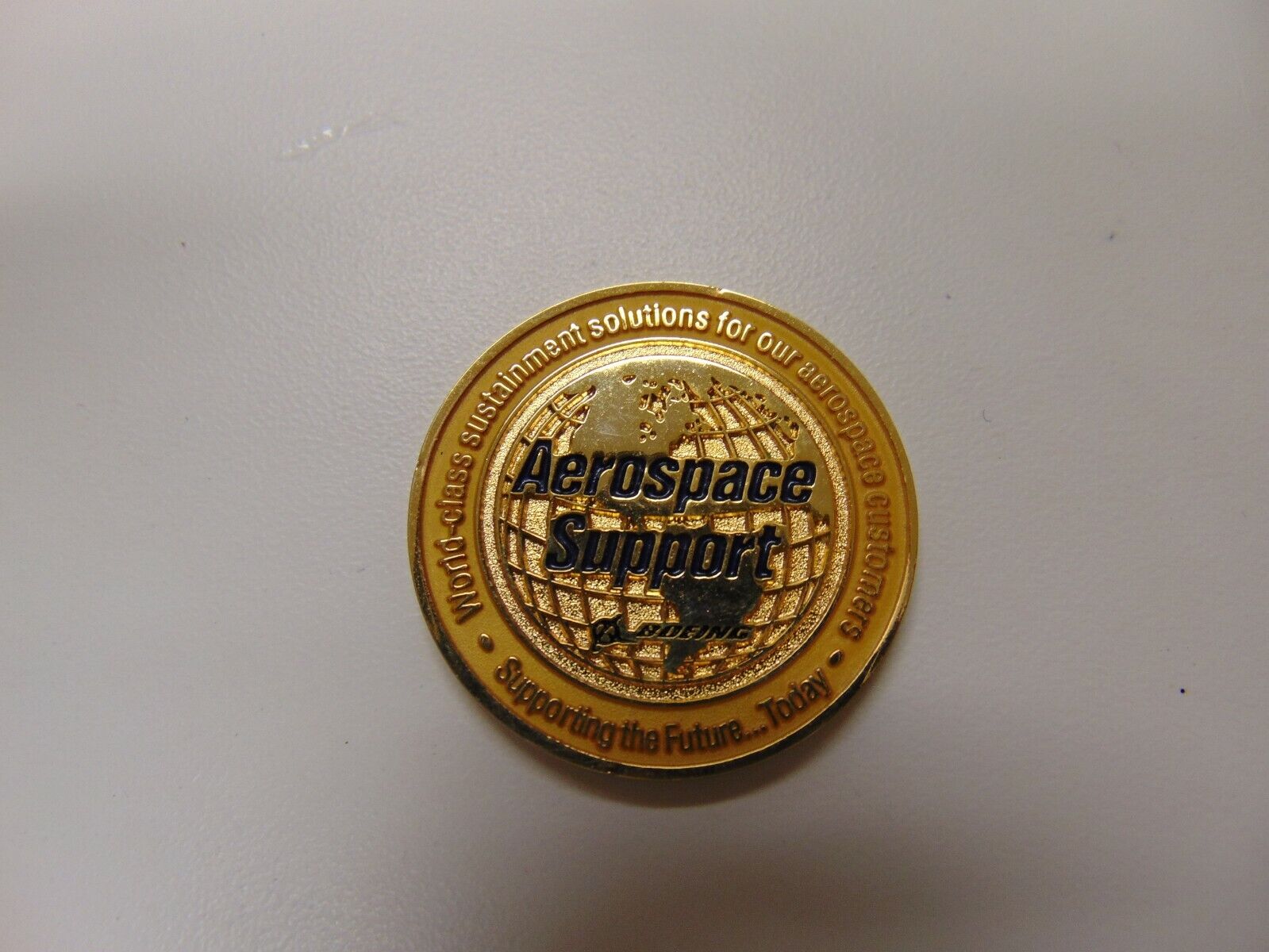 CHALLENGE COIN BOEING AEROSPACE SUPPORT WORLD-CLASS SUSTAINMENT SOLUTIONS