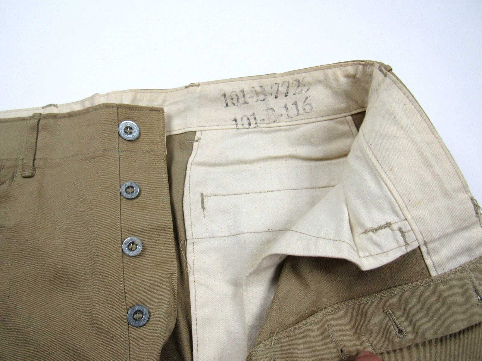 Vtg 30s 40s WWII US Army Zinc Button Riding Pant 1930s Jodhpurs Trousers 32 X 28