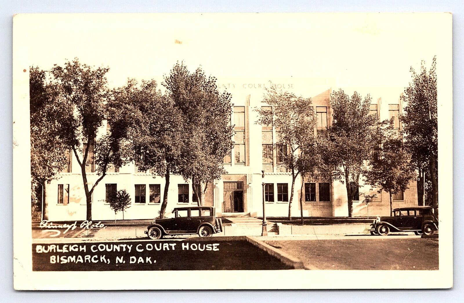 Postcard RPPC Burleigh County Court House Bismarck North Dakota c.1930s