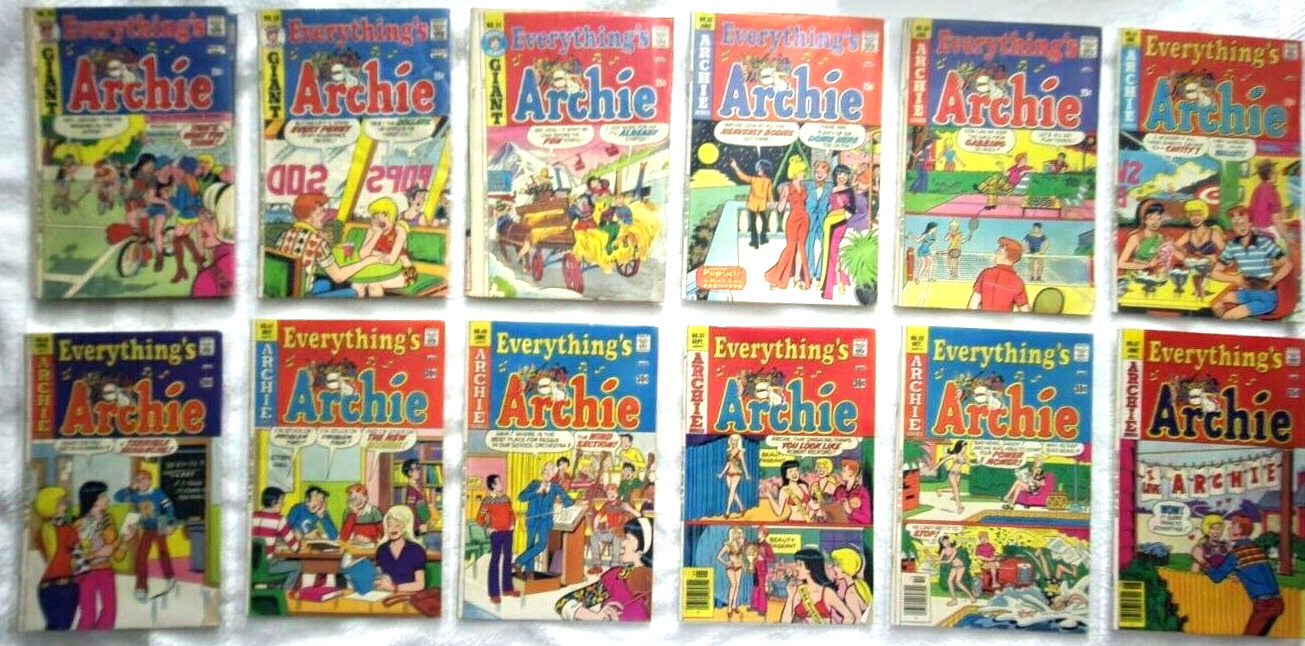 Archie's Mixed EVERYTHING'S ARCHIE 12 comic Book 1973 to 1977 Archie Jughead