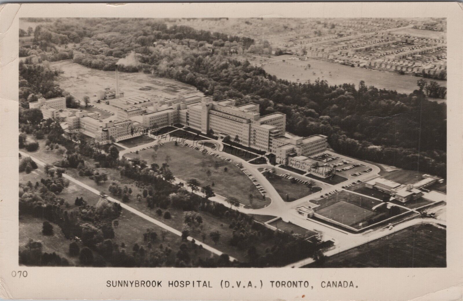 Toronto, ON: RPPC 1957 Sunnybrook Hospital, Ontario, Canada Real Photo Postcard