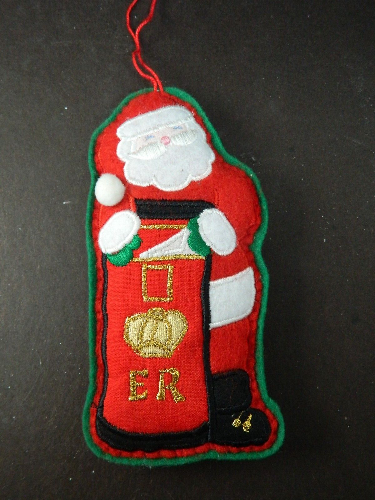Soft Cloth British ER Santa Claus ornament