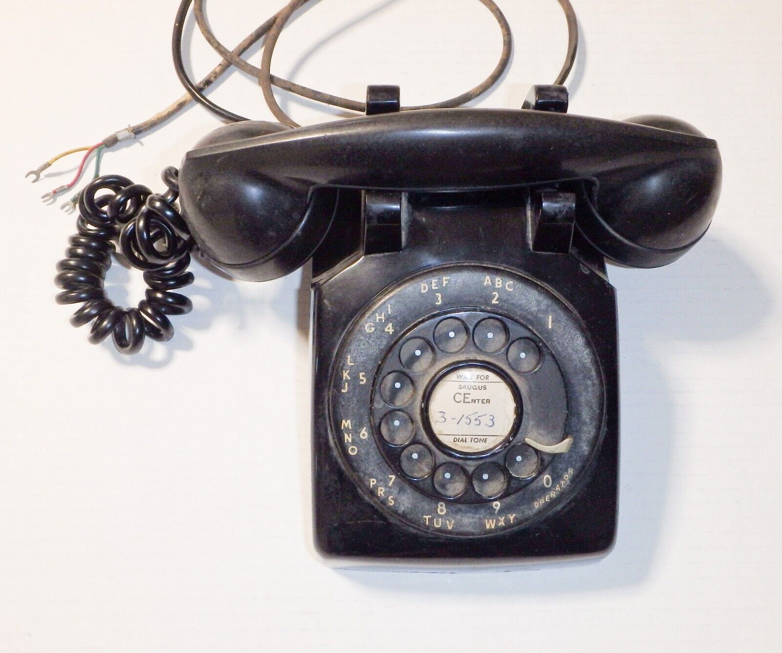 Vintage 1950\'s Bell System Western Electric 302 Black F1 Rotary Dial Table Phone