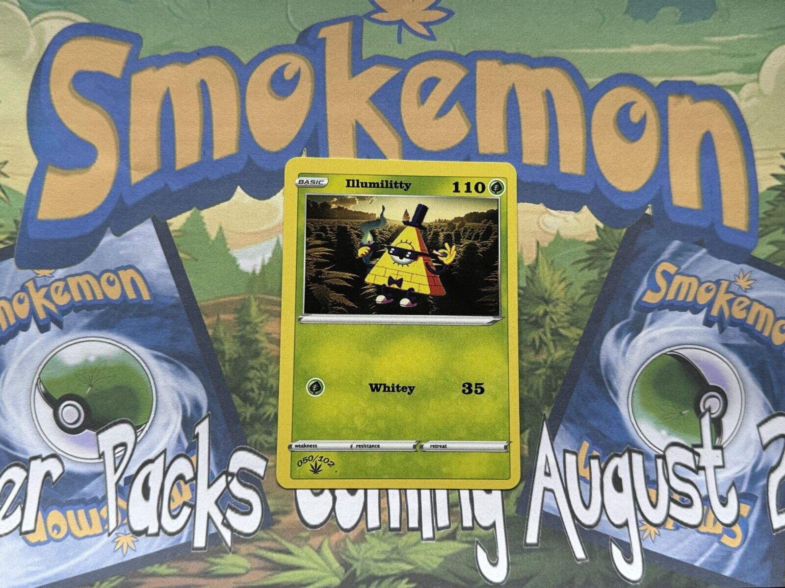Illumilitty Smokemon Card Limited Run 50/102 Weed Novelty Collectors Pokemon