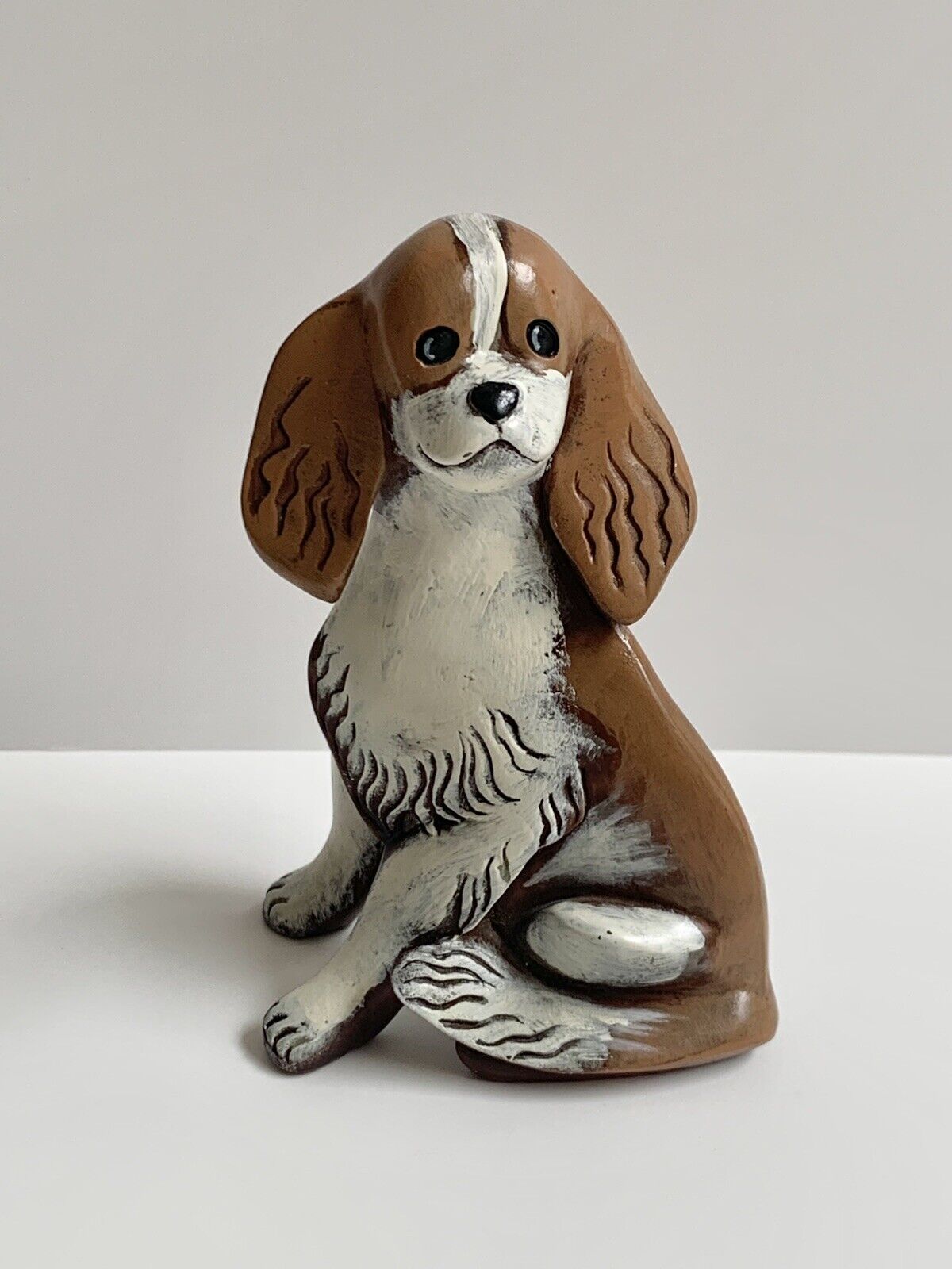 Dog Figurine By Lynda Pleet Cavalier King Springer Spaniel Dog