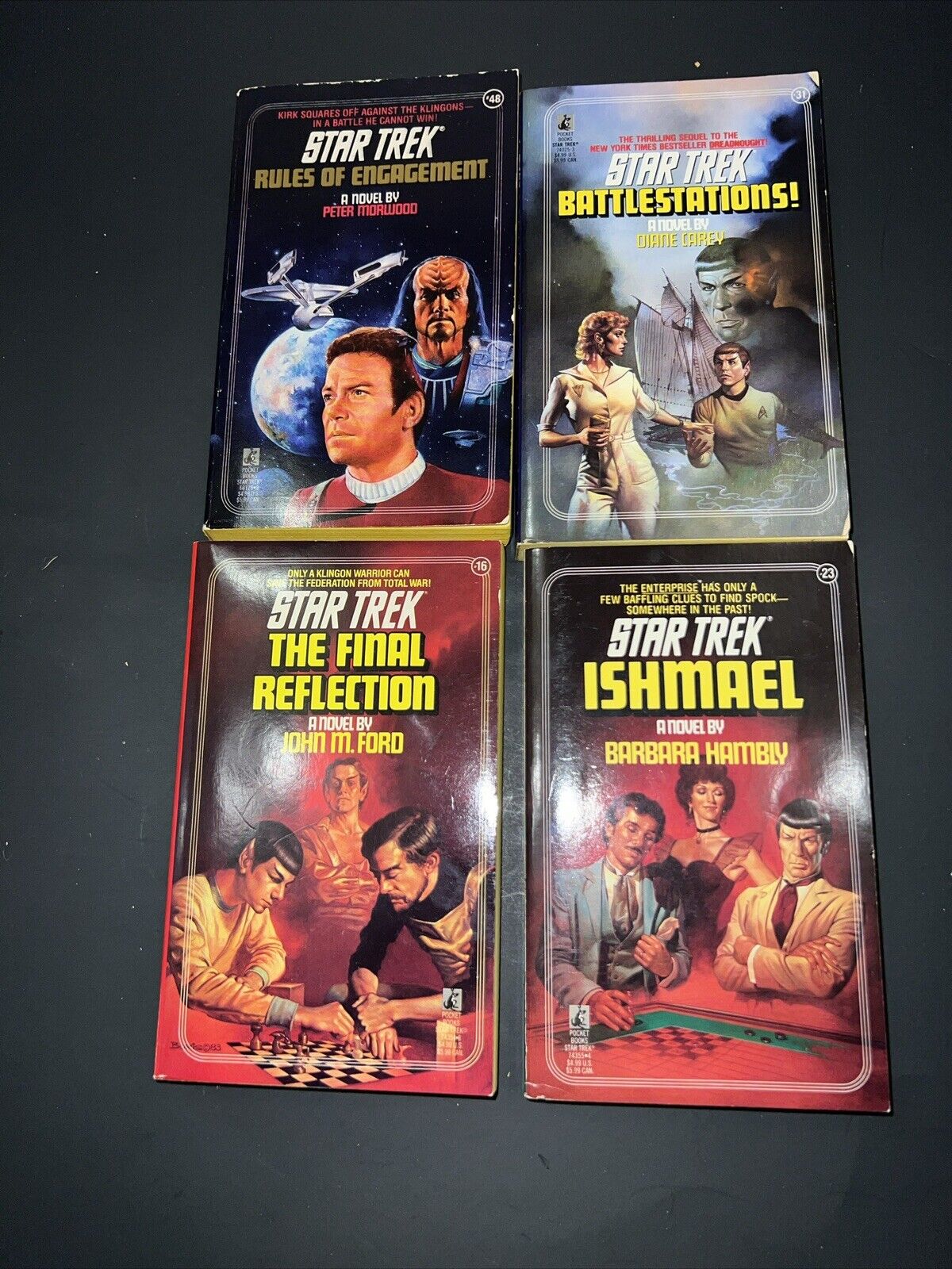Lot Of 4 Star Trek Books #s 16,23,31 & 48