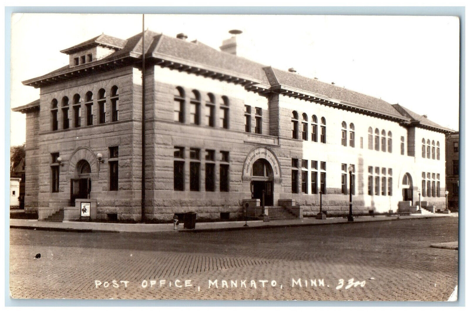 1937 Post Office Building Mankato Minnesota MN Vintage RPPC Photo Postcard