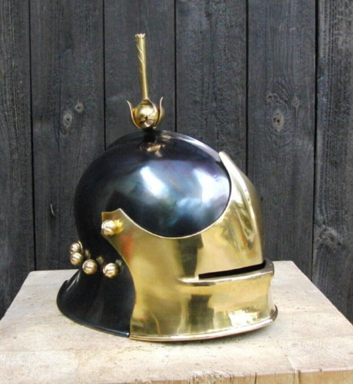 Medieval Steel Italian Sallet Helmet Burgundy Style Battle Warrior Armor Helmet
