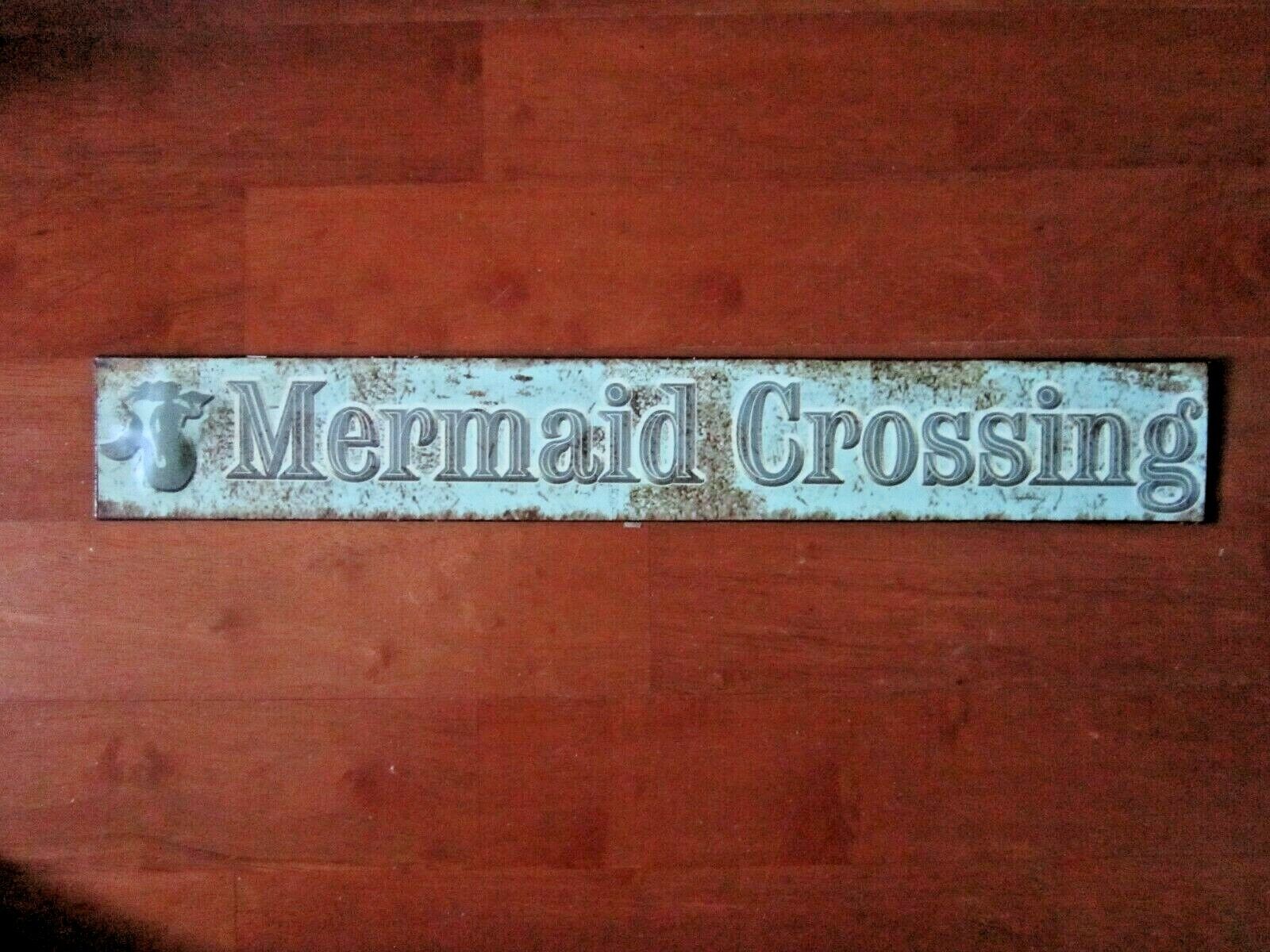 Mermaid Crossing Rustic Metal Sign Nautical Beach Wall Decor - 18\