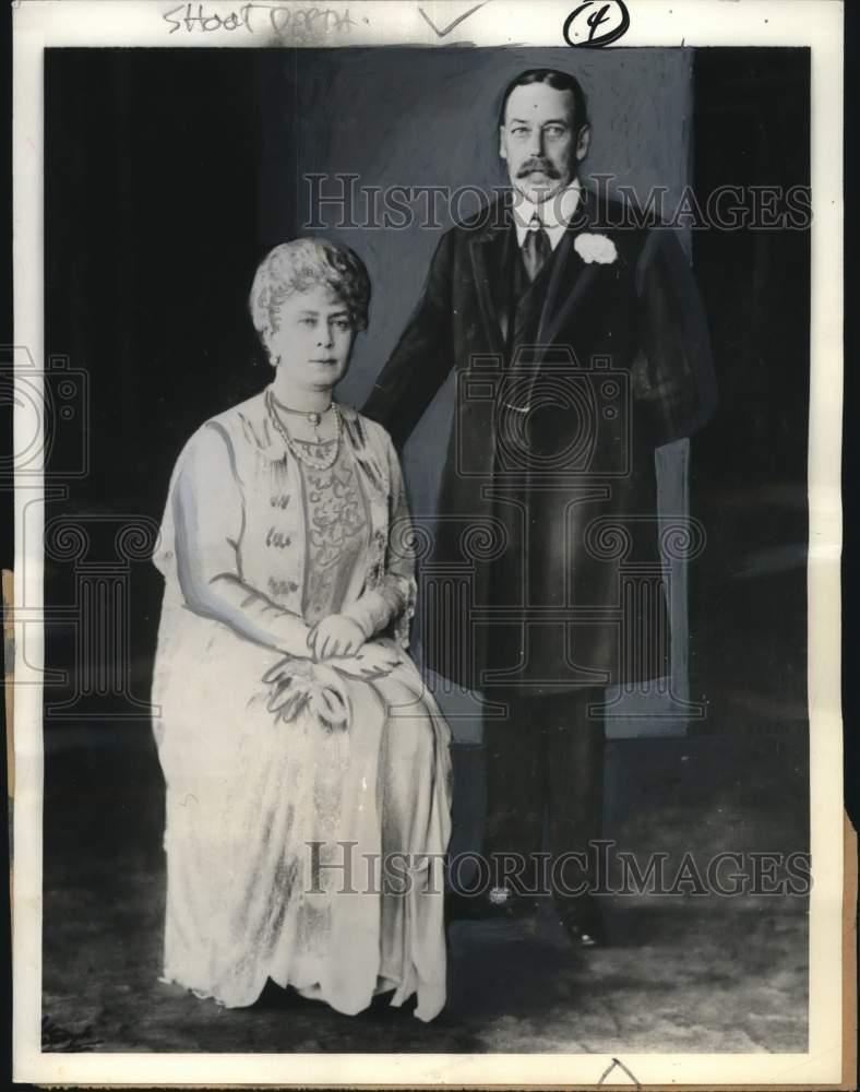 1936 Press Photo King George V and Queen Mary of England in London - pio14243