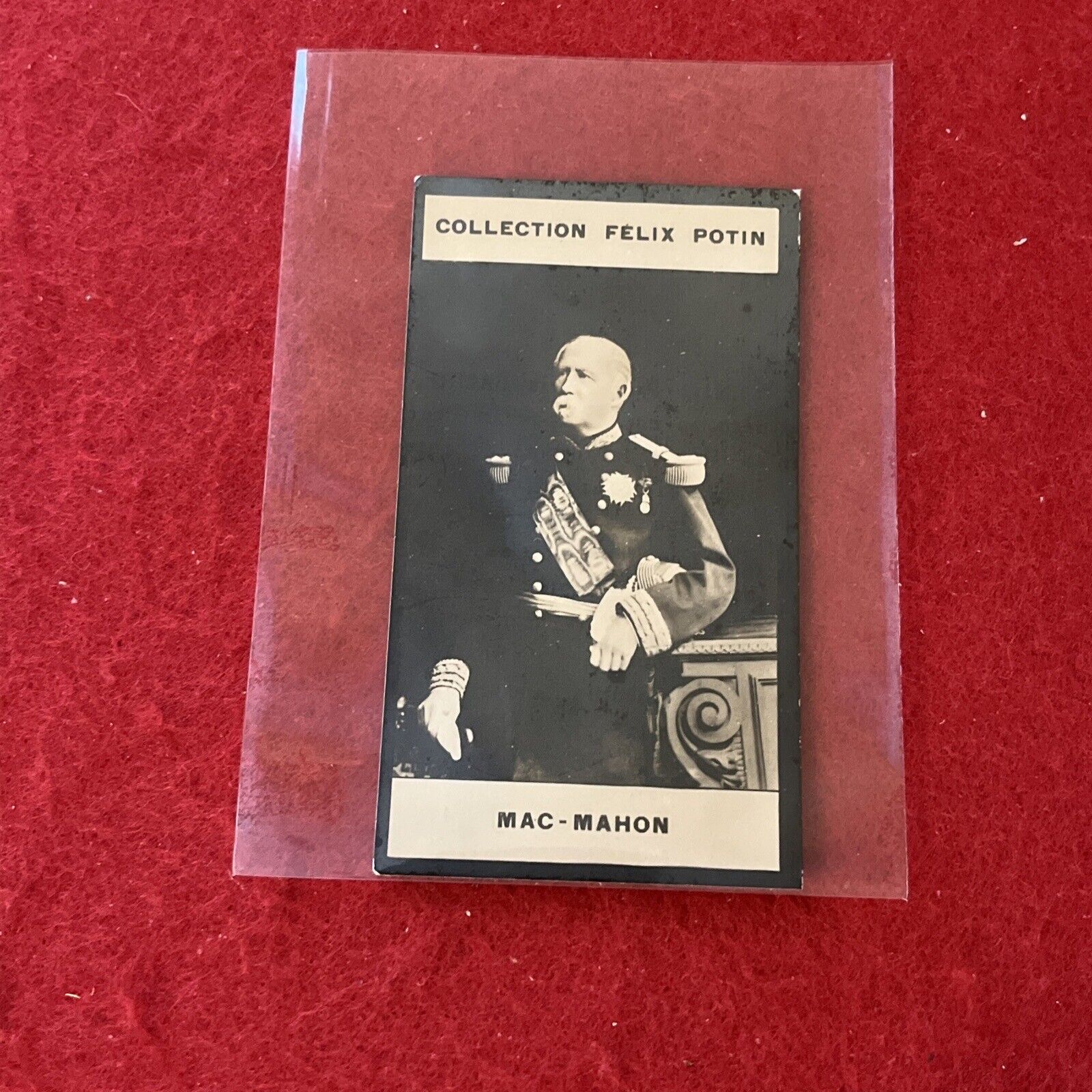1902 Felix Potin MAC-MAHON Tobacco Card No#  Blank Back VG-EX Condition