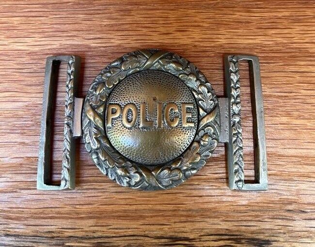 Antique 1870s - 1880s Police Belt Buckle ~ 2 Piece