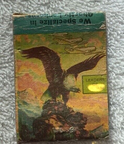 Rare U.S. Bald Eagle Matchbook Cover with Sioux Falls Hatchery Ad