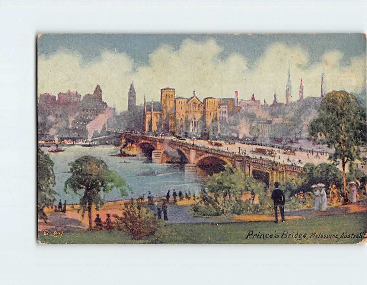 Postcard Prince\'s Bridge Melbourne Australia