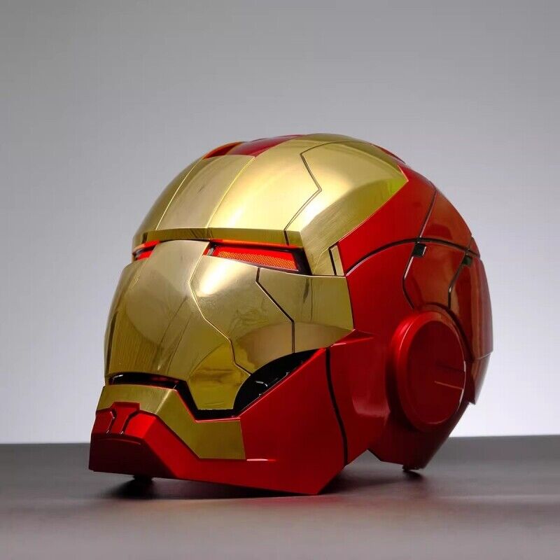 AUTOKING Iron Men 1/1 Gold Helmet Voice-controlled Activated Open&Close Props