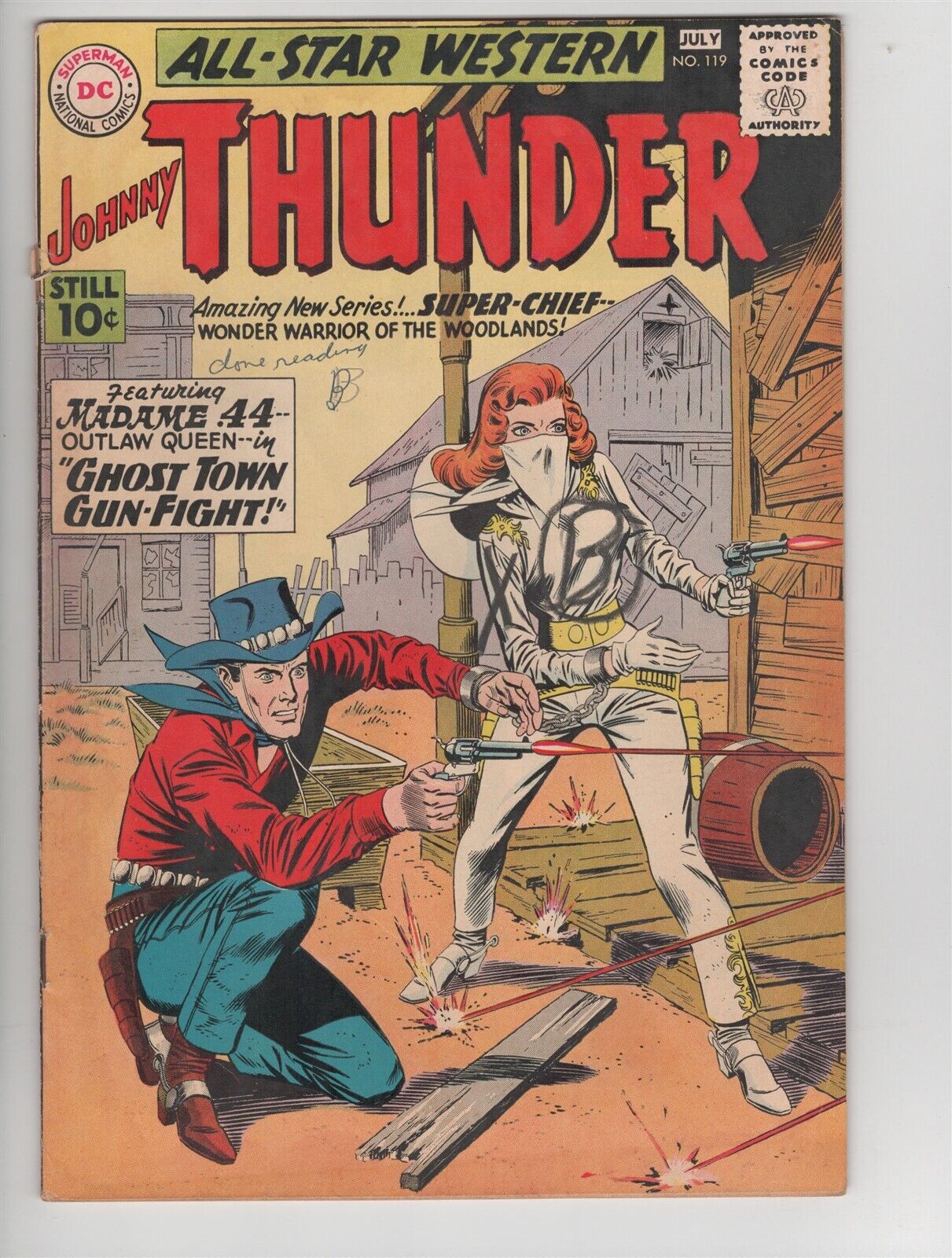 All Star Western #119 GD/VG Johnny Thunder Final Issue 1961 Store Marking DC